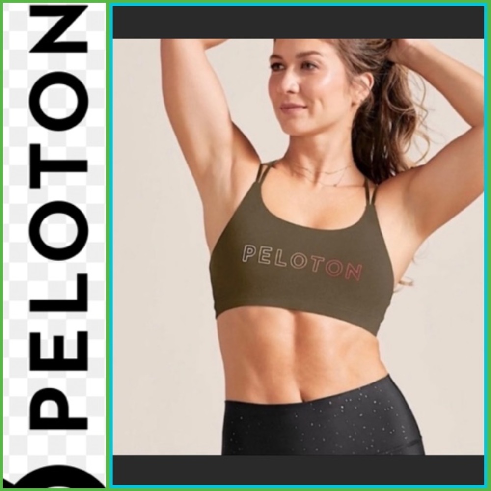 🚴🏼‍♂️PELOTON Speed Up BRA SZ. Extra Sm. Green/Ombré Pink